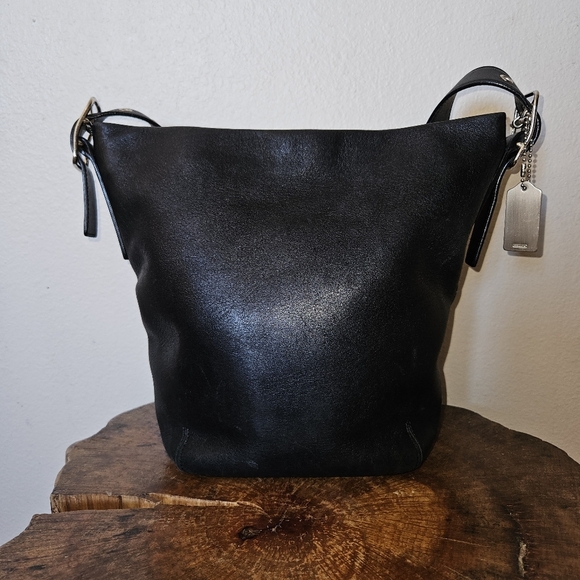 Coach Vintage Legacy 9186 Black Bucket Duffle Bag - Picture 6 of 13